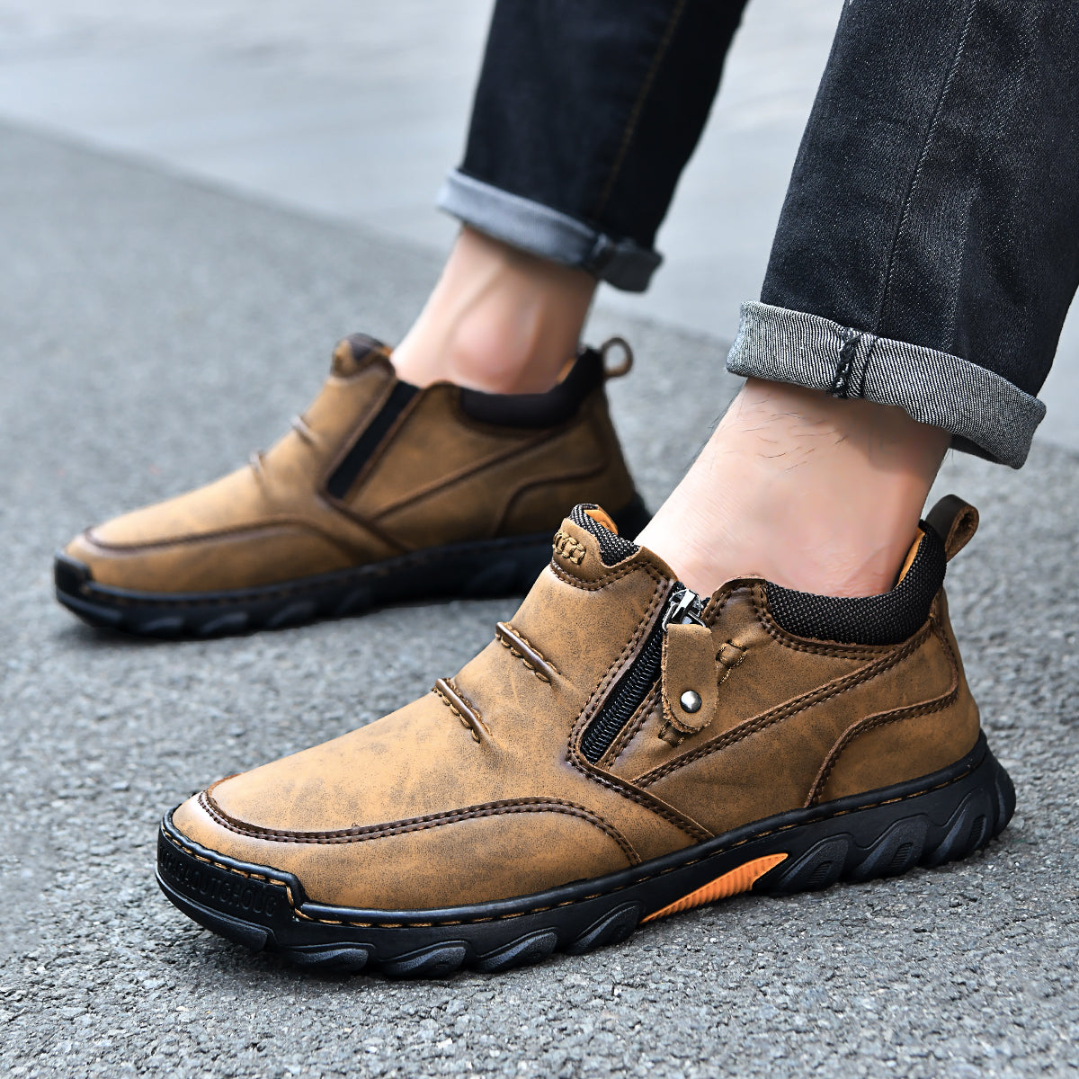 Men’s Orthopedic Comfort Boots | Wide Toe, Arch Support & Side Zip