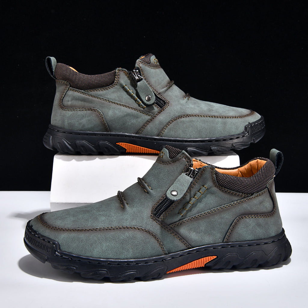 Men’s Orthopedic Comfort Boots | Wide Toe, Arch Support & Side Zip