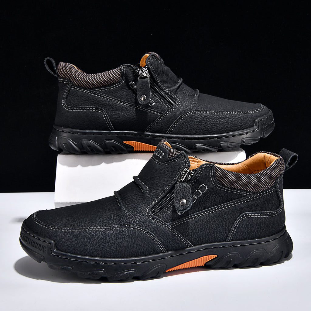 Men’s Orthopedic Comfort Boots | Wide Toe, Arch Support & Side Zip