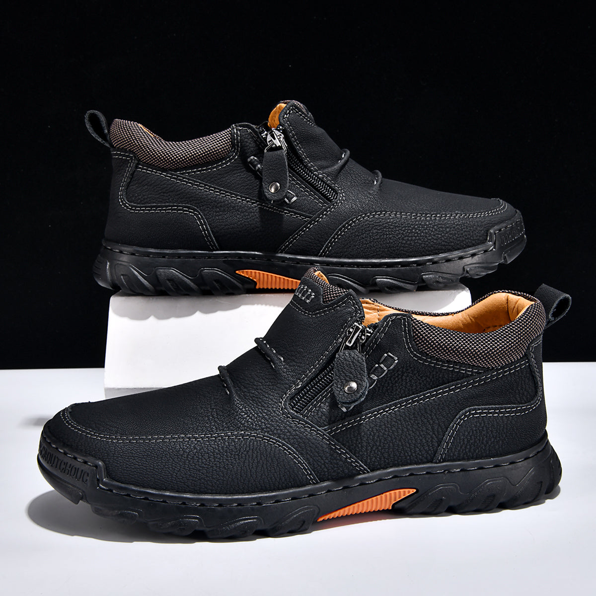Men’s Orthopedic Comfort Boots | Wide Toe, Arch Support & Side Zip