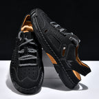 Men's Genuine Leather Sandals - Lace-Up, Maximum Support, Wide Toe Box with Arch Support