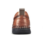 Men's Genuine Leather Casual Boots - Slip-On, Waterproof, Wide Toe Box with Arch Support