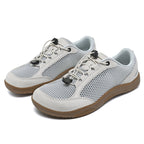 Men's Mixed Material Casual Boots - Lace-Up, Lightweight, Wide Toe Box with Arch Support