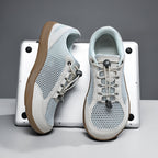 Men's Mixed Material Casual Boots - Lace-Up, Lightweight, Wide Toe Box with Arch Support