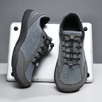 Men's Mixed Material Casual Boots - Lace-Up, Lightweight, Wide Toe Box with Arch Support