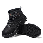 Men's Genuine Leather Work Boots - Lace-Up, Waterproof, Wide Toe Box with Arch Support for Safety, Casual & Outdoor