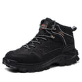 Men's Genuine Leather Work Boots - Lace-Up, Waterproof, Wide Toe Box with Arch Support for Safety, Casual & Outdoor