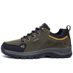Men's Genuine Leather Hiking Boots - Lace-Up, Waterproof, Slip resistant, Wide Toe Box with Arch Support