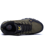 Men's Genuine Leather Hiking Boots - Lace-Up, Waterproof, Slip resistant, Wide Toe Box with Arch Support