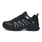 Men's Mixed Material Hiking Shoes - Lace-Up, Waterproof, Wide Toe Box with Arch Support