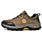 Men's Mixed Material Hiking Shoes - Lace-Up, Waterproof, Wide Toe Box with Arch Support