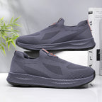 Men's Mesh Lightweight Walking Shoes - Slip-On, Maximum Ventilation, Wide Toe Box with Arch Support