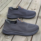 Men's Mesh Lightweight Walking Shoes - Slip-On, Maximum Ventilation, Wide Toe Box with Arch Support