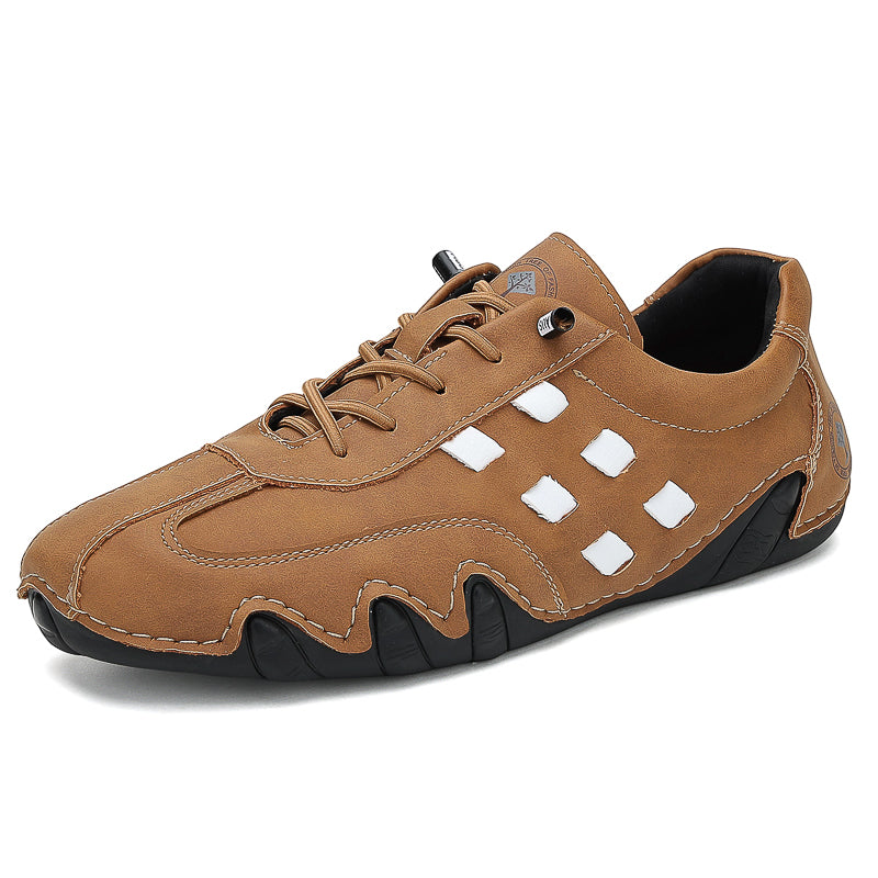 Men's Suede Casual Boots - Lace-Up, Waterproof, Wide Toe Box with Arch Support