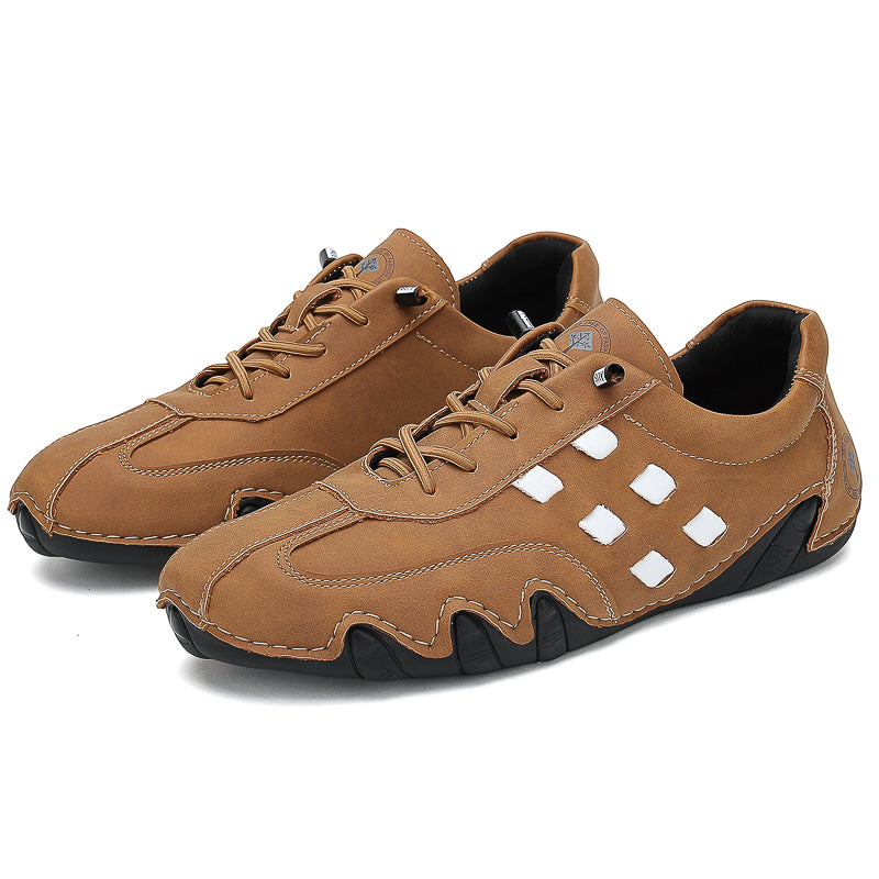 Men's Suede Casual Boots - Lace-Up, Waterproof, Wide Toe Box with Arch Support