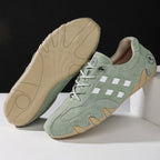 Men's Suede Casual Boots - Lace-Up, Waterproof, Wide Toe Box with Arch Support