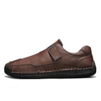 Men's Slip-on Genuine Leather Shoes - Slip-On, Waterproof, Wide Toe Box with Arch Support