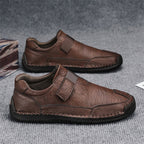 Men's Slip-on Genuine Leather Shoes - Slip-On, Waterproof, Wide Toe Box with Arch Support