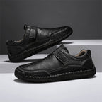 Men's Slip-on Genuine Leather Shoes - Slip-On, Waterproof, Wide Toe Box with Arch Support