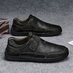 Men's Slip-on Genuine Leather Shoes - Slip-On, Waterproof, Wide Toe Box with Arch Support