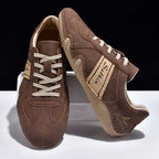 Men's Suede Casual Boots - Lace-Up, Waterproof, Wide Toe Box with Arch Support