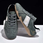 Men's Suede Casual Boots - Lace-Up, Waterproof, Wide Toe Box with Arch Support
