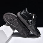 Men's Suede Casual Boots - Side Zipper, Waterproof, Wide Toe Box with Arch Support