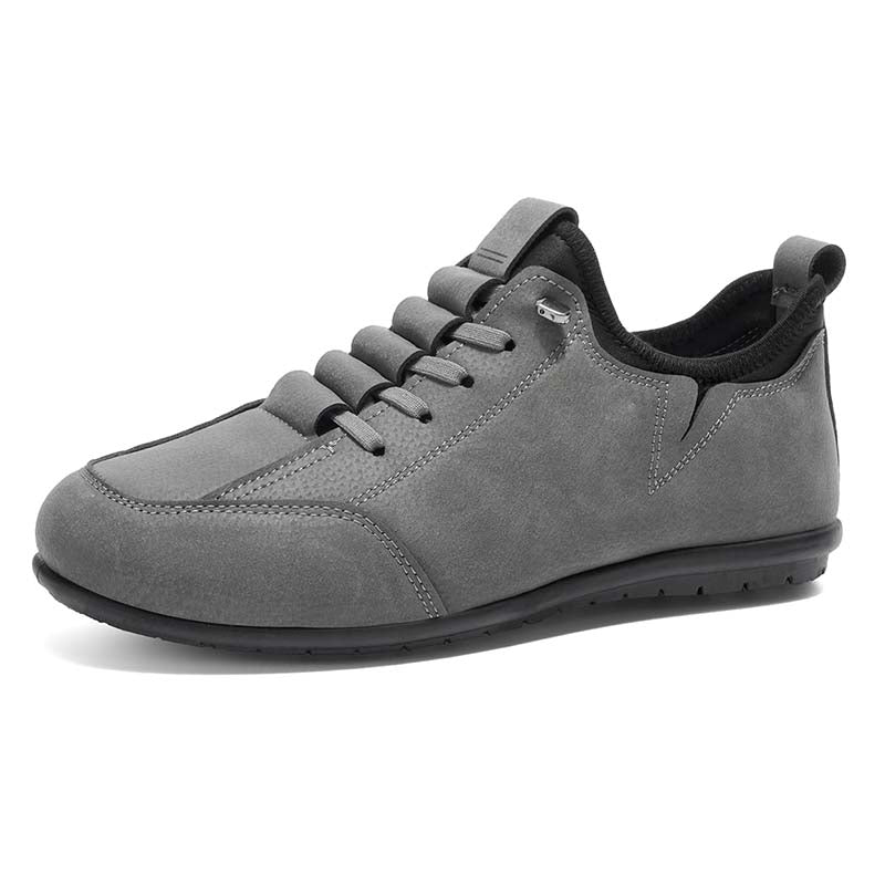 Men’s Secure-Fit Suede Walking Shoes for Tired, Wide Feet | Breathable Lace-Up Comfort with Arch Support for Daily Walks & Travel