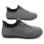 Men’s Secure-Fit Suede Walking Shoes for Tired, Wide Feet | Breathable Lace-Up Comfort with Arch Support for Daily Walks & Travel