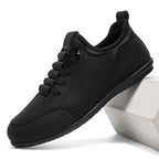 Men’s Secure-Fit Suede Walking Shoes for Tired, Wide Feet | Breathable Lace-Up Comfort with Arch Support for Daily Walks & Travel