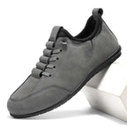 Men’s Secure-Fit Suede Walking Shoes for Tired, Wide Feet | Breathable Lace-Up Comfort with Arch Support for Daily Walks & Travel
