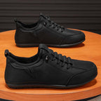 Men’s Secure-Fit Suede Walking Shoes for Tired, Wide Feet | Breathable Lace-Up Comfort with Arch Support for Daily Walks & Travel