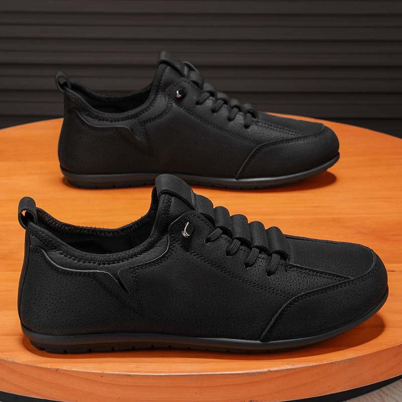 Men’s Secure-Fit Suede Walking Shoes for Tired, Wide Feet | Breathable Lace-Up Comfort with Arch Support for Daily Walks & Travel