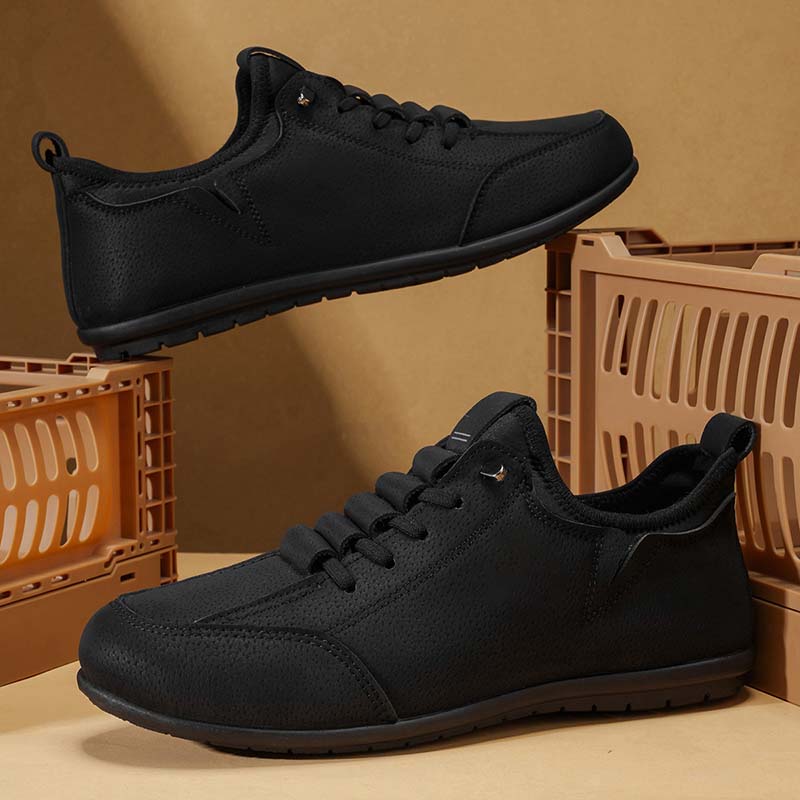 Men’s Secure-Fit Suede Walking Shoes for Tired, Wide Feet | Breathable Lace-Up Comfort with Arch Support for Daily Walks & Travel