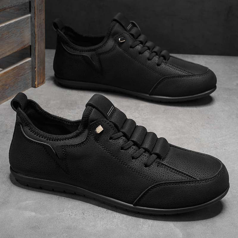 Men’s Secure-Fit Suede Walking Shoes for Tired, Wide Feet | Breathable Lace-Up Comfort with Arch Support for Daily Walks & Travel