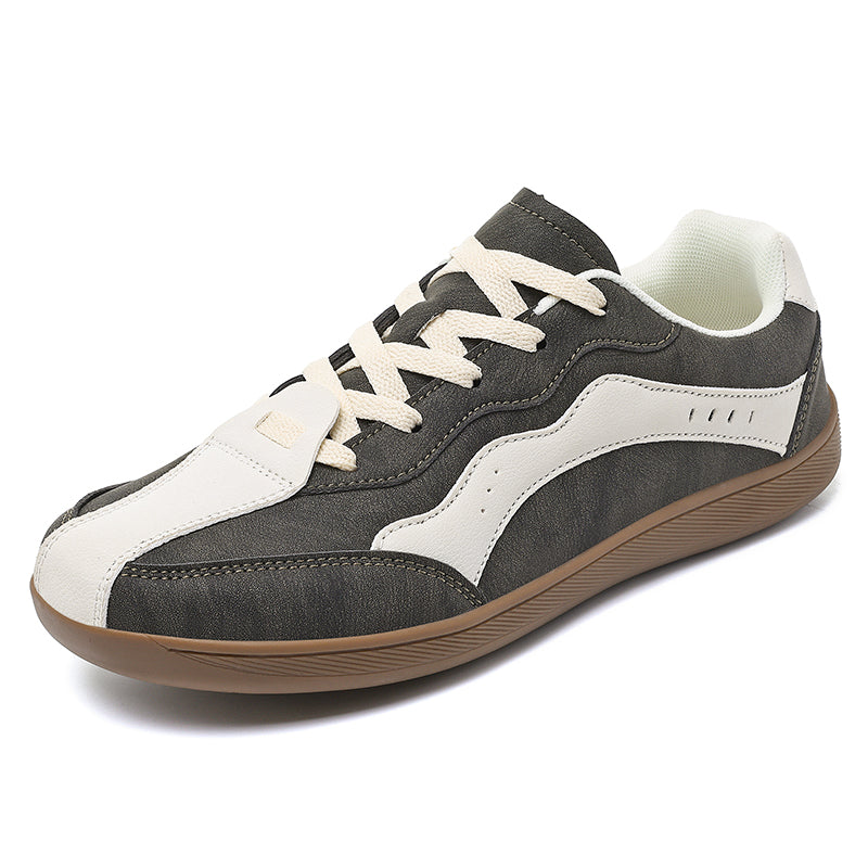 Men’s Waterproof Genuine Leather Walking Shoes for Tired, Wide Feet | Secure Lace-Up & Arch Support for Wet-Weather Walks