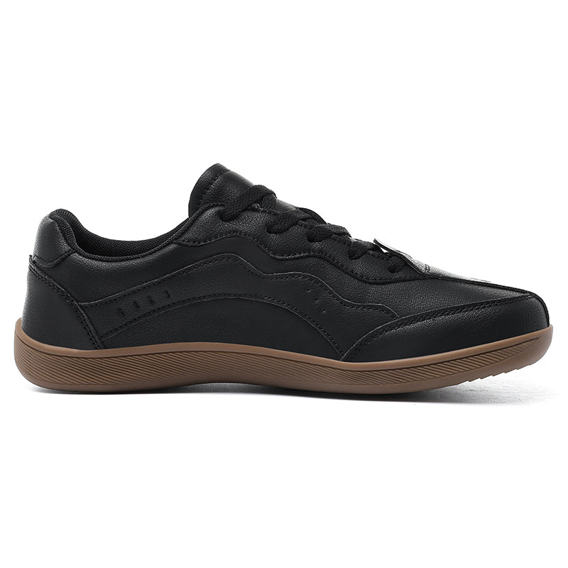 Men’s Waterproof Genuine Leather Walking Shoes for Tired, Wide Feet | Secure Lace-Up & Arch Support for Wet-Weather Walks