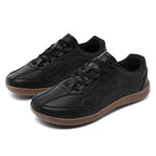 Men’s Waterproof Genuine Leather Walking Shoes for Tired, Wide Feet | Secure Lace-Up & Arch Support for Wet-Weather Walks