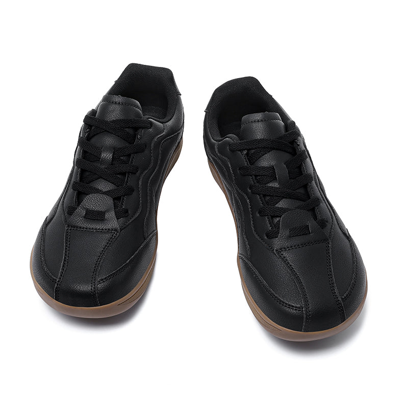 Men’s Waterproof Genuine Leather Walking Shoes for Tired, Wide Feet | Secure Lace-Up & Arch Support for Wet-Weather Walks
