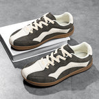 Men’s Waterproof Genuine Leather Walking Shoes for Tired, Wide Feet | Secure Lace-Up & Arch Support for Wet-Weather Walks