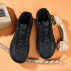 Men’s Waterproof Genuine Leather Walking Shoes for Tired, Wide Feet | Secure Lace-Up & Arch Support for Wet-Weather Walks