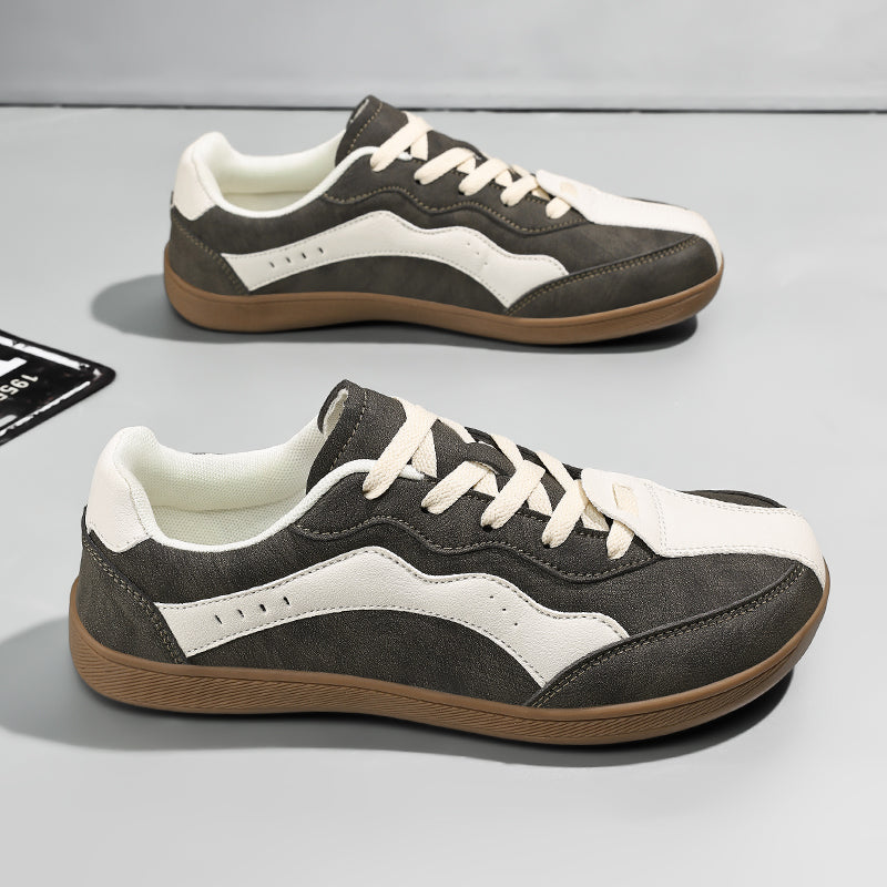 Men’s Waterproof Genuine Leather Walking Shoes for Tired, Wide Feet | Secure Lace-Up & Arch Support for Wet-Weather Walks