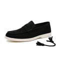 Men’s No-Bend Suede Slip-On Walking Shoes for Tired, Wide Feet | Lightweight Arch Support for Daily Walks & Travel