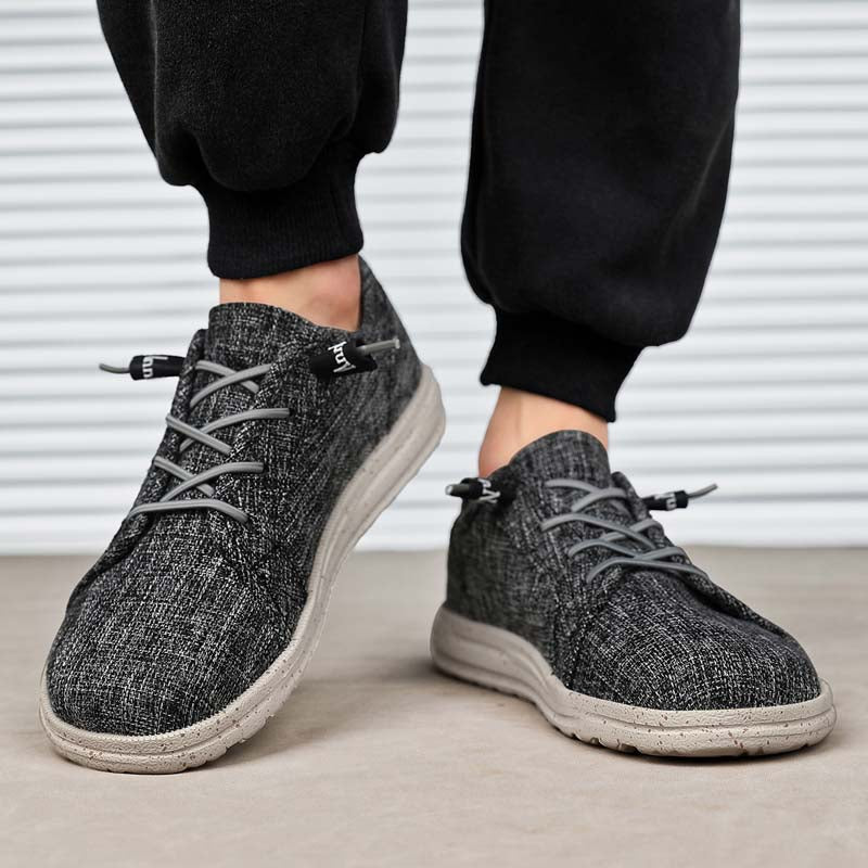 Men’s Breathable Mesh Walking Shoes for Tired, Wide Feet | Secure Lace-Up & Arch Support for Long Walks