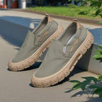 Men's Canvas Loafer | Walking, Slip-ins, Air-Cooled Goga Mat, Machine Washable, Bungee Lace