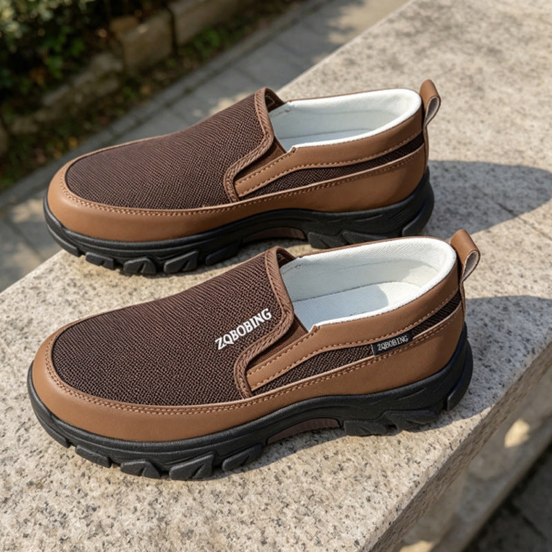 (⏰Limited Time Sale 70% OFF🔥)Men’s High-Support Mesh Slip-On Walking Shoes for Hot, Tired & Wide Feet | Arch Support for Daily Walks