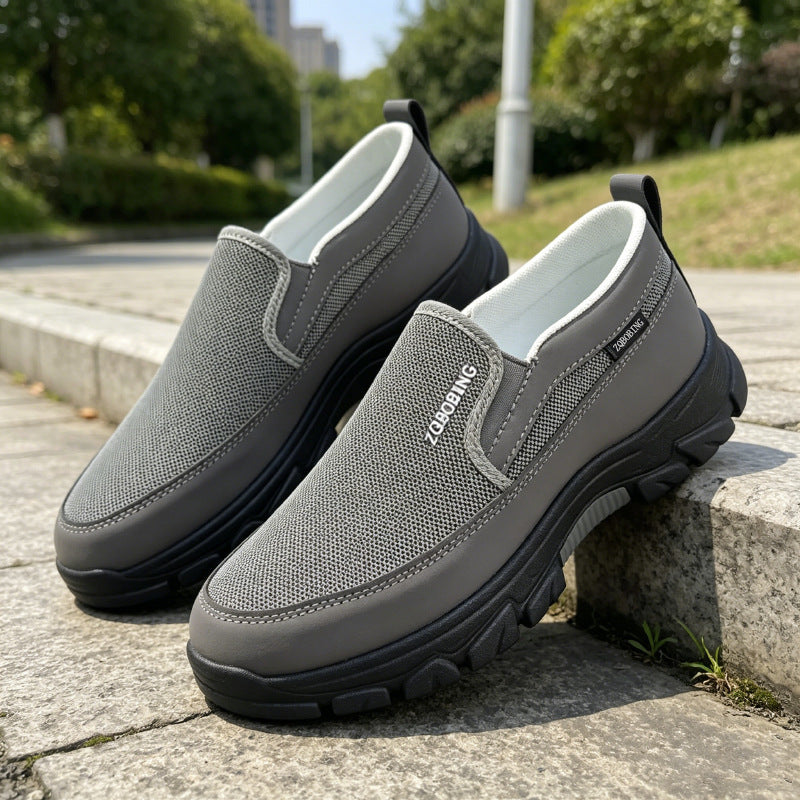 (⏰Limited Time Sale 70% OFF🔥)Men’s High-Support Mesh Slip-On Walking Shoes for Hot, Tired & Wide Feet | Arch Support for Daily Walks