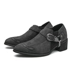 (⏰Limited Time Sale 70% OFF🔥)Men’s Genuine Leather Western Slip-On Shoes | Low-Cut Cowboy Style, Roomy Wide Fit & Everyday Comfort