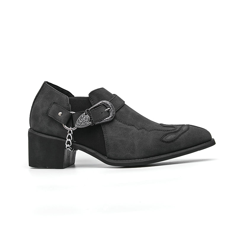 (⏰Limited Time Sale 70% OFF🔥)Men’s Genuine Leather Western Slip-On Shoes | Low-Cut Cowboy Style, Roomy Wide Fit & Everyday Comfort