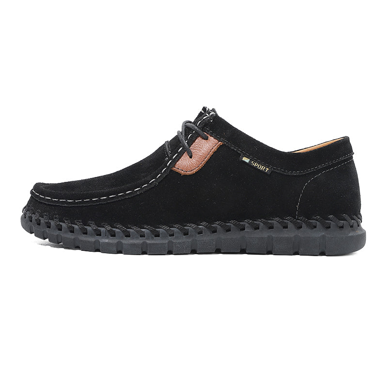 (⏰ Last Day 70% OFF 🔥) Men’s Breathable Suede Walking Shoes | Wide Toe Box, Arch Support & Secure Lace-Up Fit
